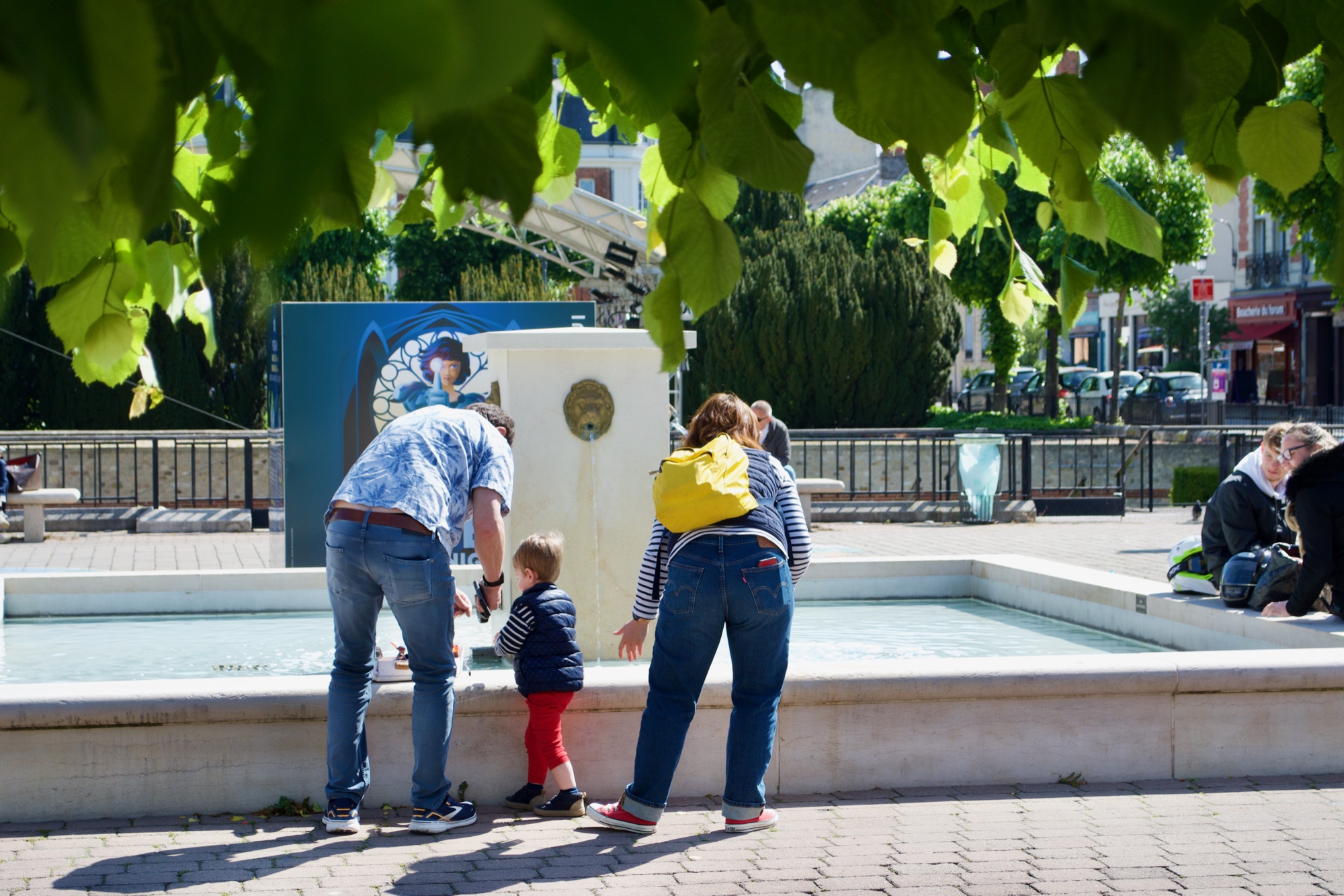 Reims, the fountain