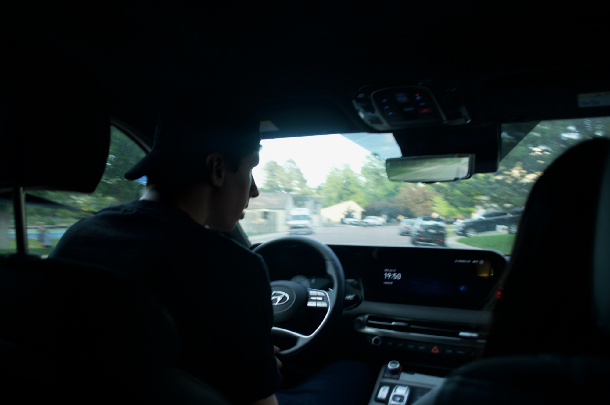 Ronnie driving, 7:50 p.m.